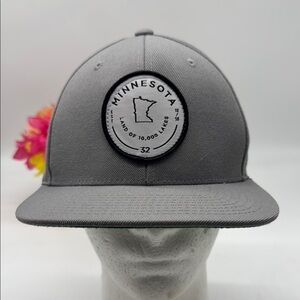 Minnesota Gray Snapback Hat with Shield Logo Adjustable HT7713F